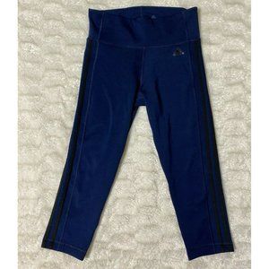 Adidas Climalite Blue Athletic Womens Capris Sz Medium Leggings Activewear